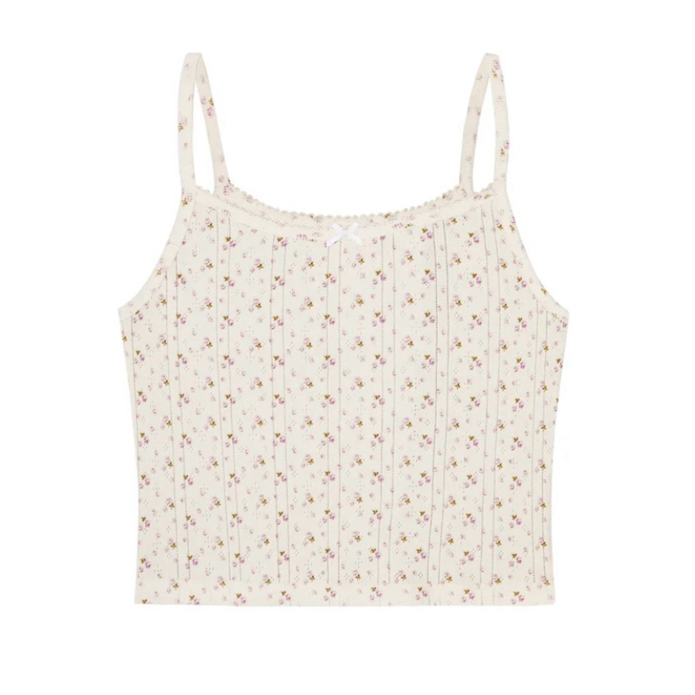 Cou Cou Intimates picot tank in English Rose
